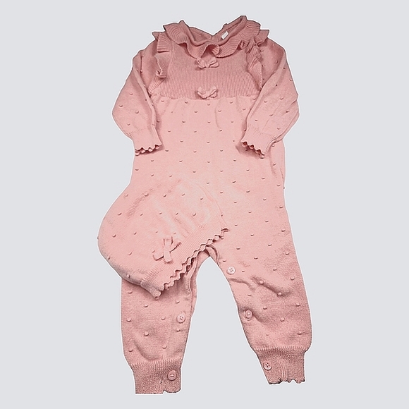 Baby Girl Sweater Romper & Hat Size 12mo - Picture 1 of 12